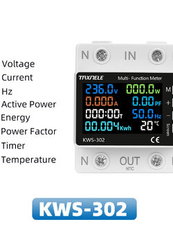 Tuya WiFi power meter 8in1 เครื่องวัดพลังงานไฟฟ้า