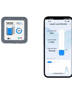 เซนเซอร์วัดระดับน้ำในถัง Tuya Smart Life Wifi แบบมีจอแสดงผลติดกับเซนเซอร์