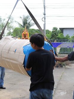 ถังกรองเหล็ก48นิ้ว120cmสูง120cmหนา6mm