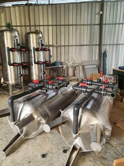 ถังกรองสแตนเลส3ุ6นิ้วสูง150หนา3mm