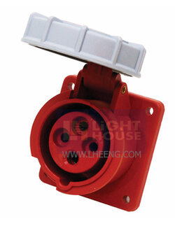 HTN-3141 "DAKO PLUG" เต้ารับฝังเฉียงกันน้ำ (3P+E) 16A IP67