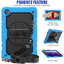 Case Samsung Galaxy Tab A7 10.4" 2020 (T500,T505,T507) #เคสฝาหลังมีสายรัดสวมมือ มีสายคล้องไหล่ 3 Layer Silicon Plastic Stand cover with strap