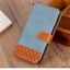 Case Nokia 7 Plus #เคสฝาพับออกแบบสีทูโทนผิวผ้ายีนส์ Contrast Color Jeans Cloth Rhombus Leather
