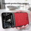เคส OPPO Reno 5 Pro 5G #เคสฝาหลังไฮบริด PU +TPU + glass สีทูโทน Shockproof Leather Mirror Glass Silicone Phone Back Cover