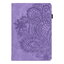 เคส Samsung Galaxy Tab S8, SM-X700, SM-X706, 11 นิ้ว #เคสแบบฝาพับหนัง PU พิมพ์ลาย 3D Flower Embossed Tablet Flip Stand Soft TPU Back