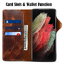 Case Samsung Galaxy S21 #เคสฝาพับหนังแท้พร้อมสายคล้อง Genuine Wallet Leather Phone Cover with Lanyard