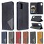เคส Samsung Galaxy A51 #เคสฝาพับหนัง PU มีช่องเสียบ ID บัตรอื่นๆในตัว Geometric Pattern Leather Card Holder Protective