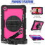 Case Samsung Galaxy Tab A7 10.4" 2020 (T500,T505,T507) #เคสฝาหลังมีสายรัดสวมมือ มีสายคล้องไหล่ 3 Layer Silicon Plastic Stand cover with strap