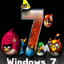 Windows 7 angry birds edition SP1 x64 ( 1 DVD )
