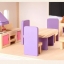 บ้านตุ๊กตาไม้ พร้อมเฟอร์นิเจอร์