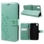 Case Huawei Y6 II *** Honor 5A ฝาพับสไตล์กระเป๋าสตางค์ปั้มลาย Butterfly & Flower Leather Wallet Stand Case