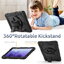 Case Samsung Galaxy Tab A7 10.4" 2020 (T500,T505,T507) #เคสฝาหลังมีสายรัดสวมมือ มีสายคล้องไหล่ 3 Layer Silicon Plastic Stand cover with strap