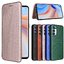 Case OPPO Reno 5 Pro 5G #เคสฝาพับลายคาร์บอนไฟเบอร์มีช่องใส่การ์ด Carbon Fiber Wallet Card Slot Magnet Stand Phone Cover