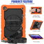 Case Samsung Galaxy Tab A7 10.4" 2020 (T500,T505,T507) #เคสฝาหลังมีสายรัดสวมมือ มีสายคล้องไหล่ 3 Layer Silicon Plastic Stand cover with strap