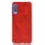 เคส Samsung Galaxy A7 (2018) #เคสฝาหลังพลาสติกแข็งเคลือบหนัง PU ลายผิวลิ้นจี่ Litchi Skin Leather Coated