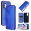 Case OPPO Reno 5 Pro 5G #เคสฝาพับลายคาร์บอนไฟเบอร์มีช่องใส่การ์ด Carbon Fiber Wallet Card Slot Magnet Stand Phone Cover