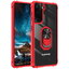 เคส Samsung Galaxy S21 FE 5G #เคสฝาหลังใสขอบทึบ +TPU Hybrid Case มีแหวนสวมนิ้วโลหะ