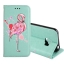 เคส Samsung Galaxy J2 Pro 2018 #เคสฝาพับ Glittery Powder Decor รูปแบบ Flamingo Leather Magnetic Case