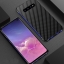 เคส Samsung Galaxy S10 ขอบกันชนอลูมิเนียมอัลลอยด์ชุบ + #เคสฝาหลังพลาสติกลายคาร์บอนไฟเบอร์ Electroplated Aluminum Alloy Bumper + Carbon Fiber PC Back Panel Slide-on