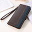 เคส OPPO A15#เคสฝาพับหนัง PU สไตล์กระเป๋าสตางค์สีทูโทนพร้อมช่องใส่การ์ด Luxury Flip Stand Card Phone Leather Wallet Cover Casing