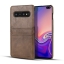 Case Samsung Galaxy S10 #เคสฝาหลังพลาสติกเคลือบหนัง PU มีช่องเสียบบัตร Dual Card Slots PU Leather PC