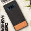 Case Samsung Galaxy S10+ #เคสฝาหลังรูปแบบ Cloth Texture PU Leather + TPU