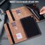 เคส Samsung Galaxy Tab S8 5G 11 นิ้ว SM-X700 SM-X706 #เคสฝาพับหนัง PU มีช่องใส่บัตรปกเย็บลายเส้น Stitching Line Design Solid Color Leather Tablet Stand Cover with Card Holder