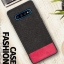 Case Samsung Galaxy S10+ #เคสฝาหลังรูปแบบ Cloth Texture PU Leather + TPU