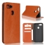เคส OPPO A12 #เคสฝาพับแบบกระเป๋าสตางค์หนังแท้ Crazy Horse Genuine Leather Wallet Shell