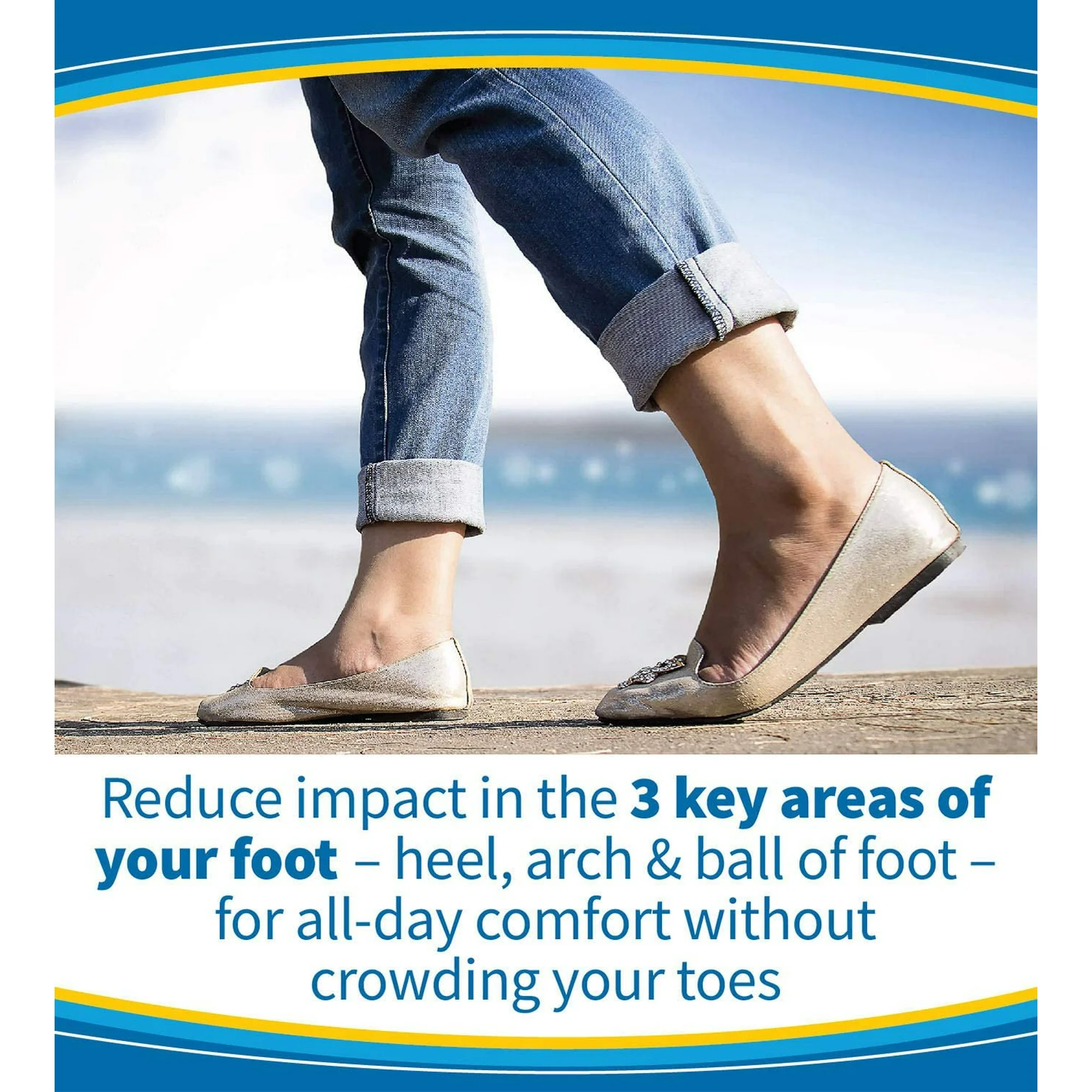 Dr.Scholl's® Tri-Comfort Insoles for Ball of Foot, Arch and Heel 1 Pair แผ่นรอง รองเท้า แผ่นเสริมส้น
