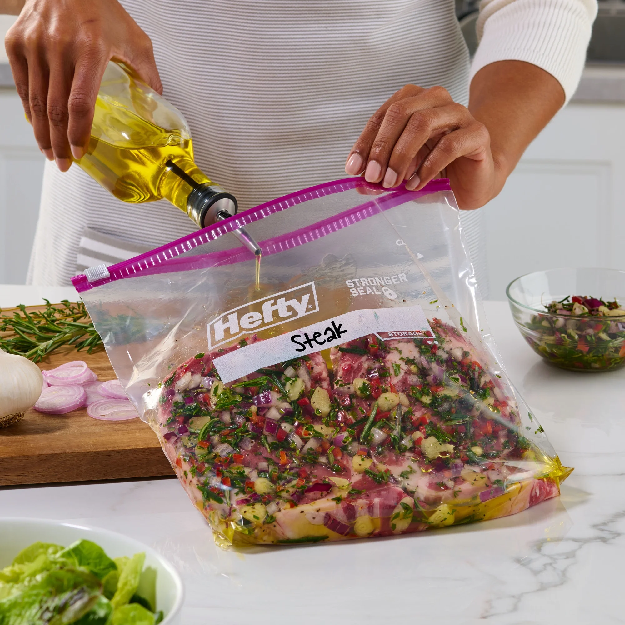Hefty® Storage Slider Gallon 30, 40, 60 Bags ถุงเก็บของ อาหาร ถุงอเนกประสงค์
