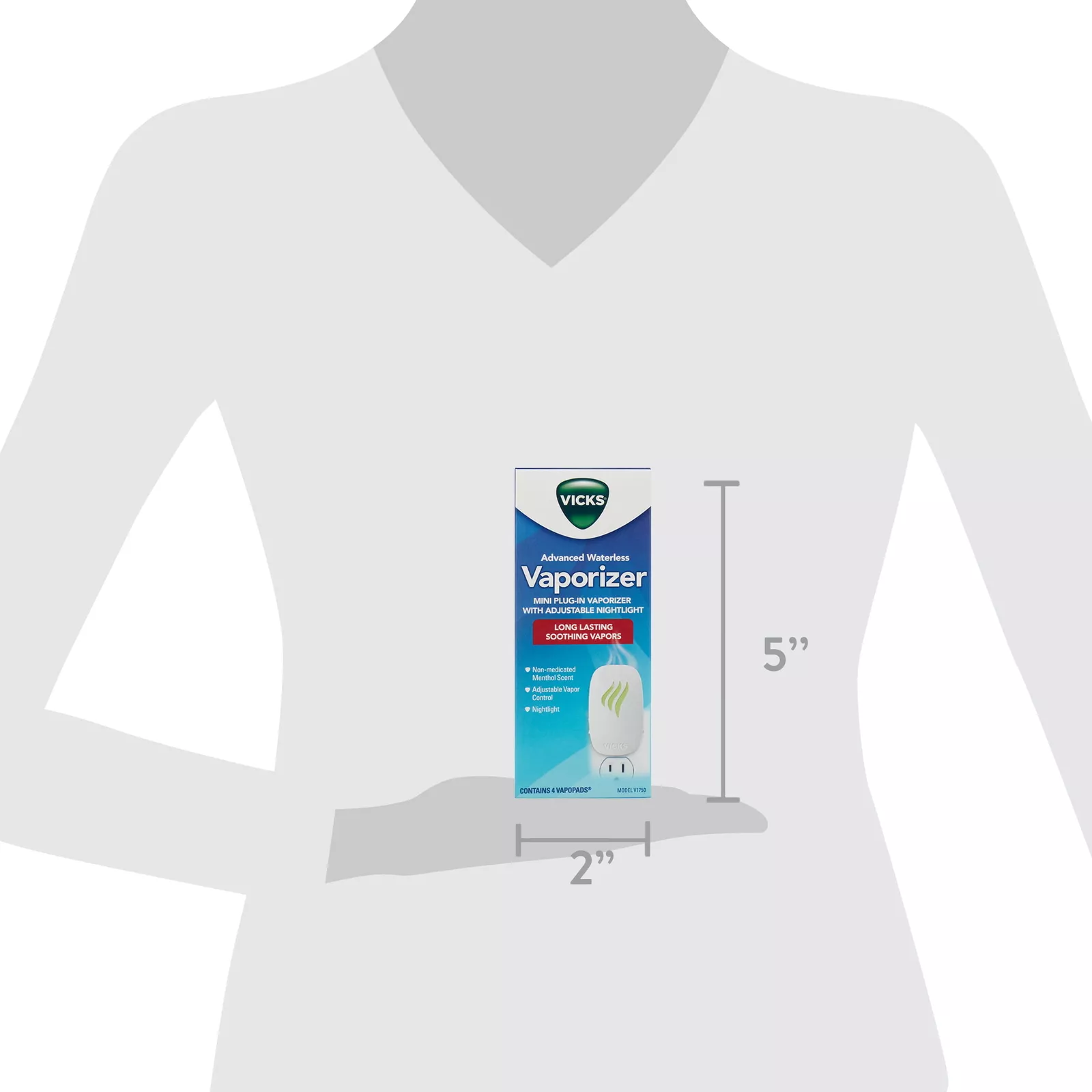 Vicks® Advanced Waterless Vaporizer Long Lasting Soothing Vapors Model.V1750 วิคส์ เครื่องทำไอระเหย