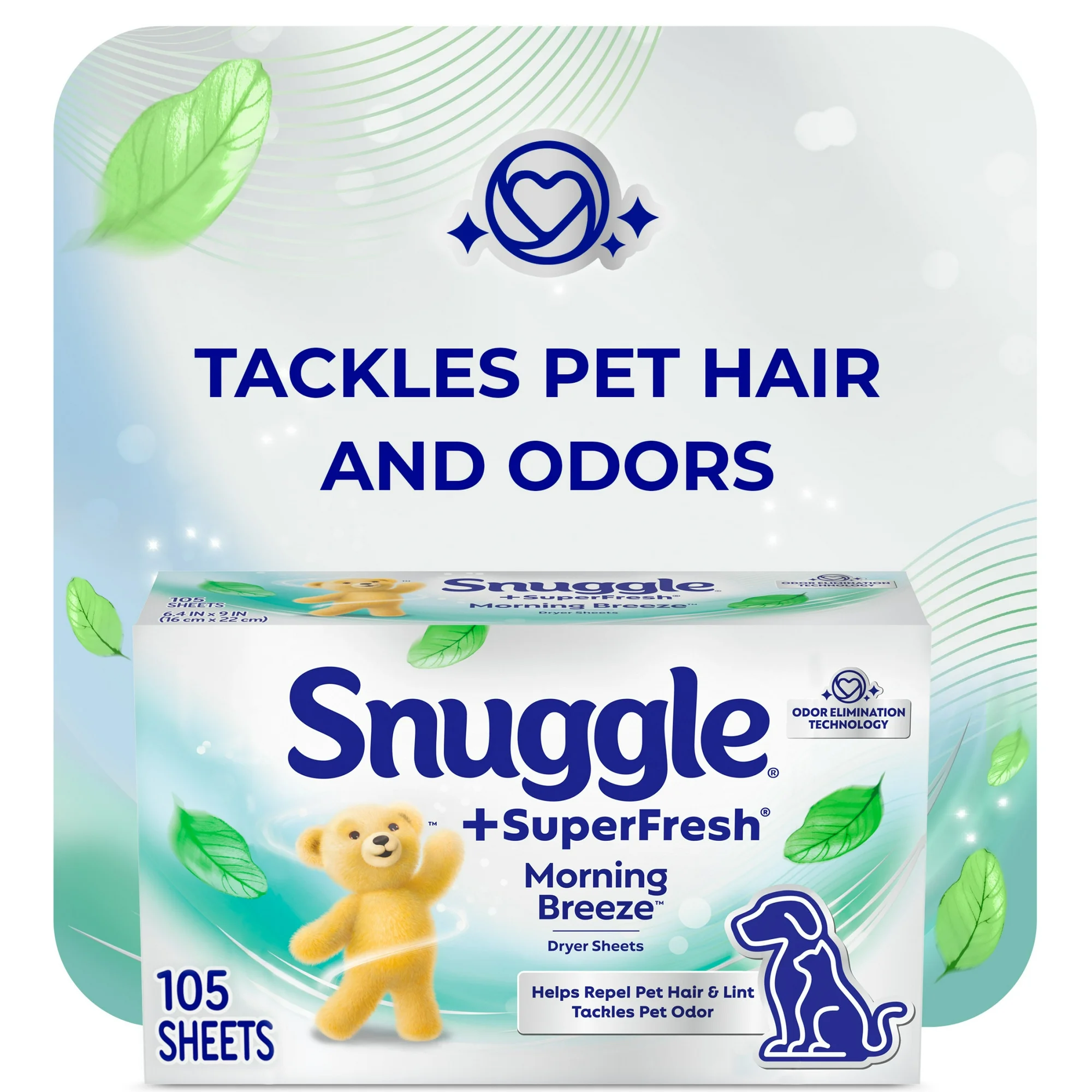 Snuggle® Fabric Softener Dryer Sheets Super Fresh Original 200 Sheets แผ่นอบผ้า กลิ่นออริจินอล