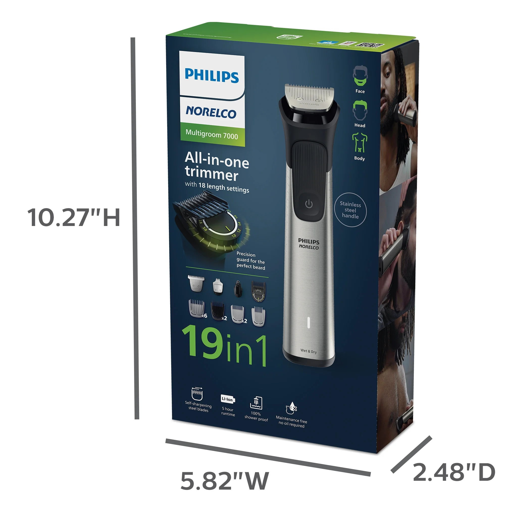 Philips® Norelco MultiGroom Series 7000 MG7900/49 เครื่องตกแต่งขน หนวด เส้นผม