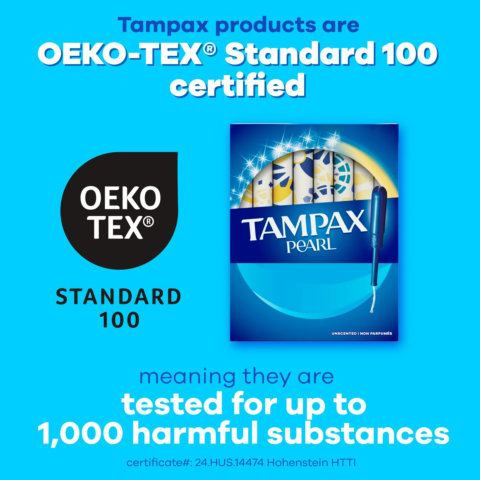 Tampax® Pearl Super Plastic Tampons 5, 15, 18, 36, 50 Count ผ้าอนามัยแบบสอด เหมาะกับวันมาปกติ