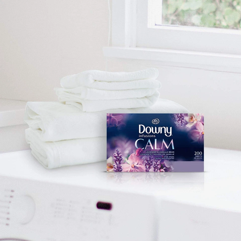 Downy® Infusions Calm Dryer 200 Sheets แผ่นหอมอบผ้า ดาวน์นี่ อินฟิวชั่น