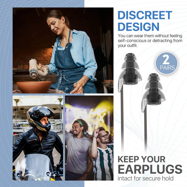 Hearprotek® Ear Plugs for Noise Reduction 26dB ที่อุด ความเที่ยงตรงสูง ใช้ซ้ำได้ สําหรับทุกเพศ