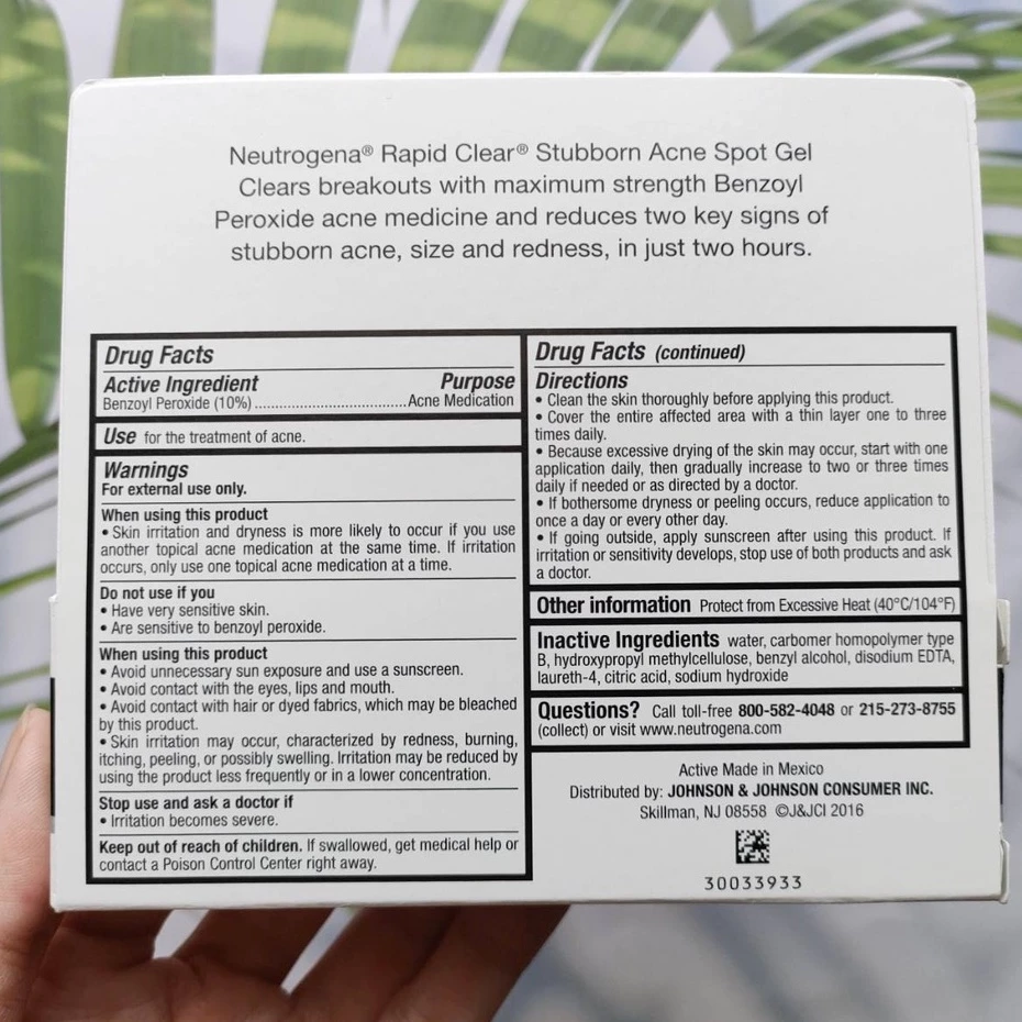 Neutrogena® Rapid Clear Stubborn Acne Spot Gel Maximum Strength 28 g เจลแต้มสิว นูโทรจีน่า