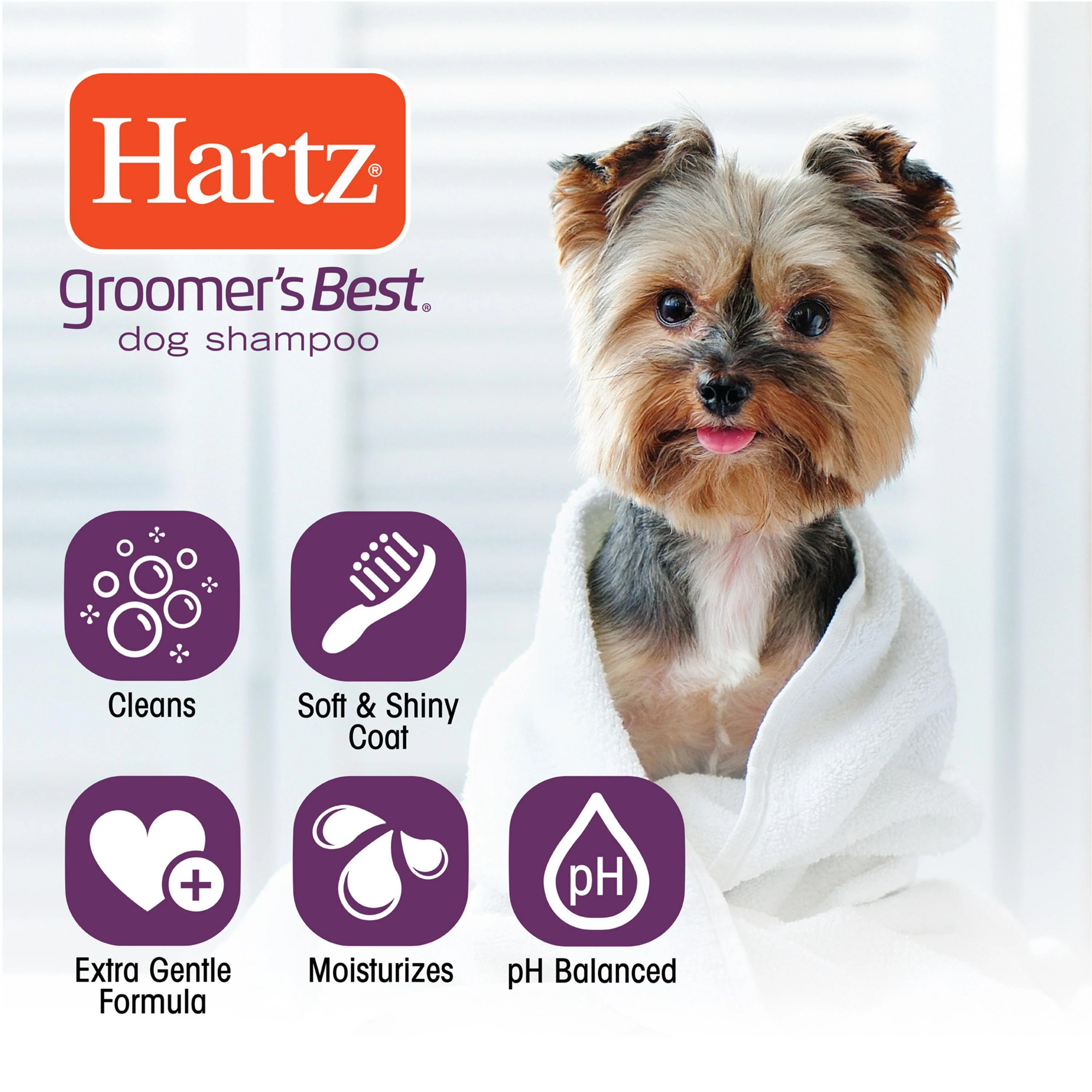 Hartz® Groomers Best Dog Shampoo Extra Gentle Conditioning 532 ml แชมพูสำหรับสุนัข สูตรอ่อนโยนเป็นพิเศษ