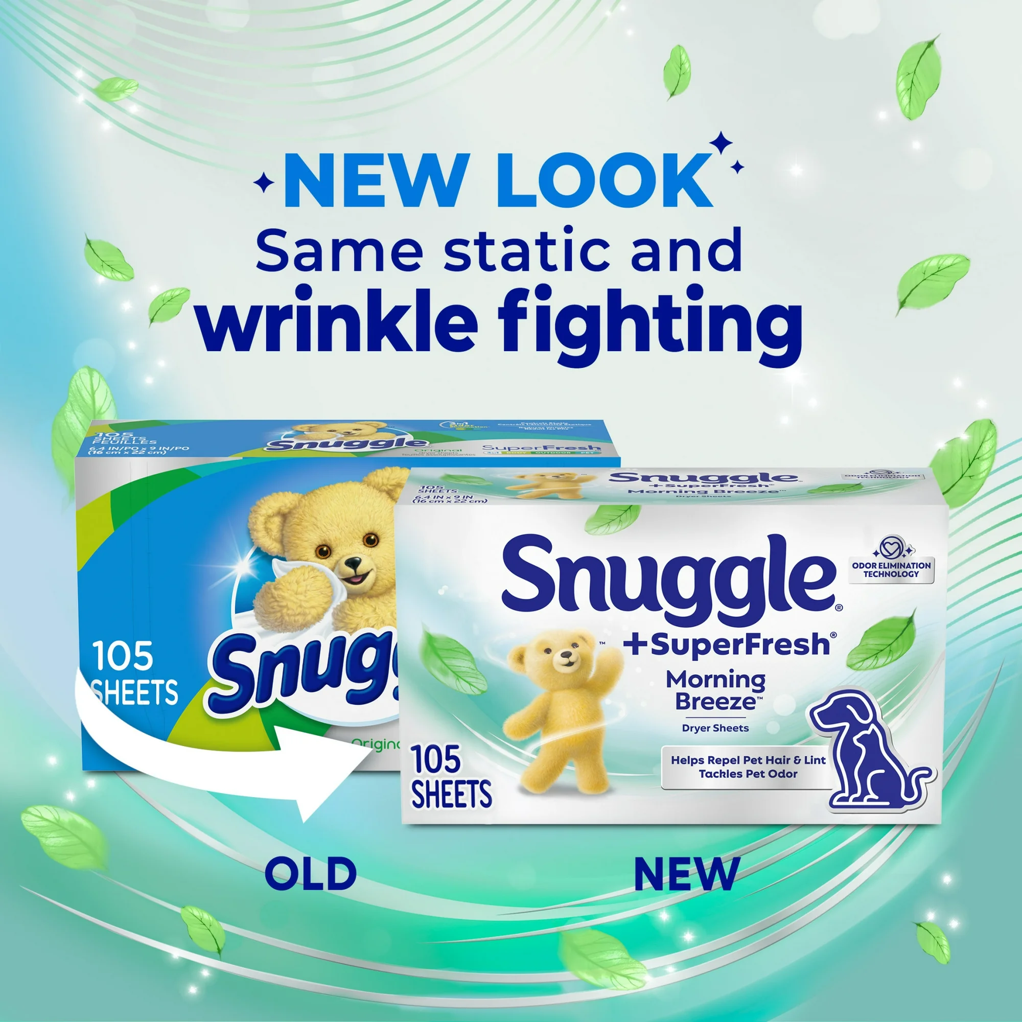 Snuggle® Fabric Softener Dryer Sheets Super Fresh Original 200 Sheets แผ่นอบผ้า กลิ่นออริจินอล