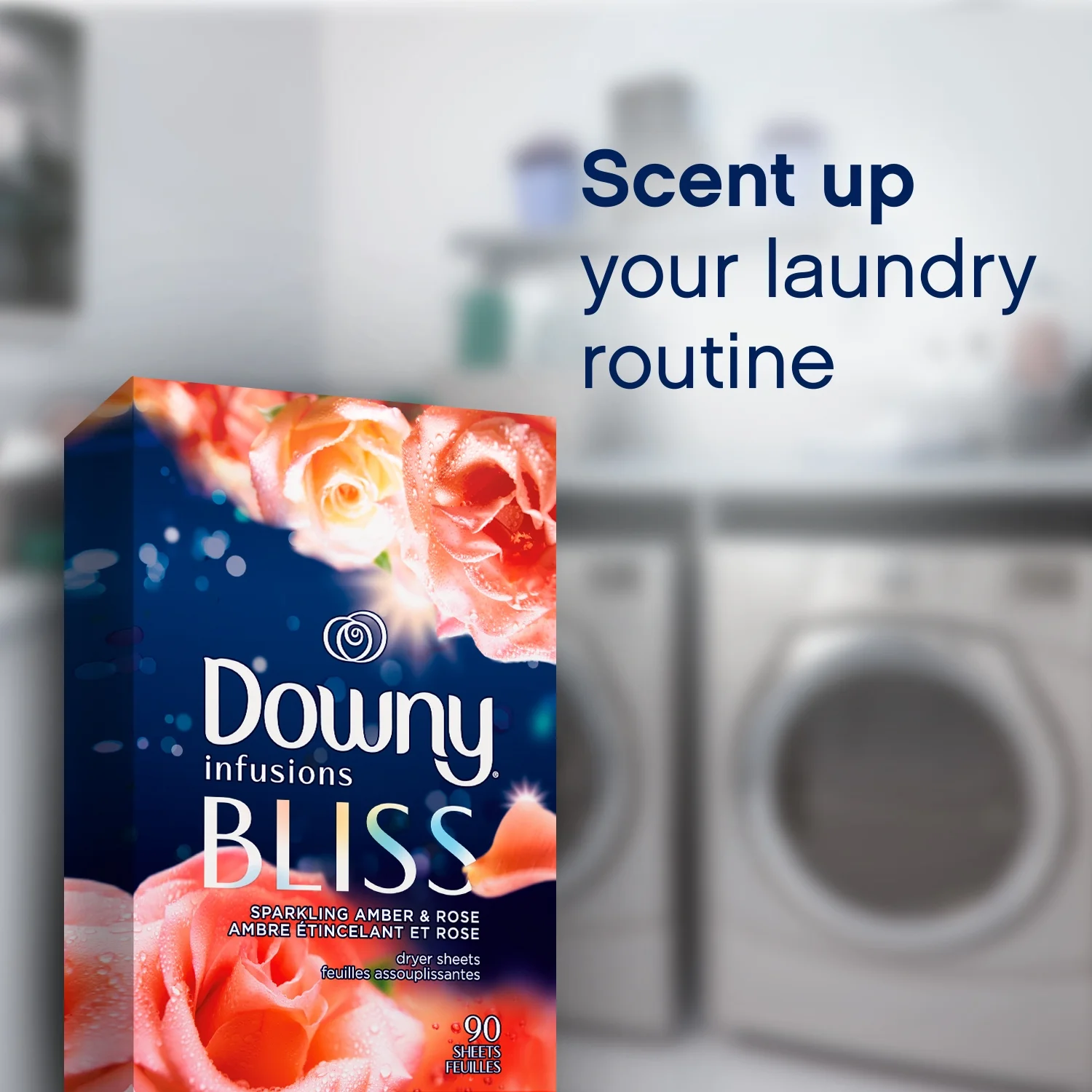 Downy® Infusions Bliss Dryer Sheets 105, 200 Sheets แผ่นหอมอบผ้า ดาวน์นี่